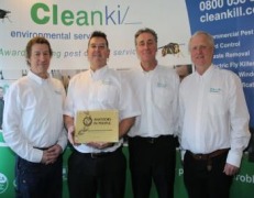 GOLD AWARD MAKES CLEANKILL PEST CONTROL AN INDUSTRY WORLD LEADER
