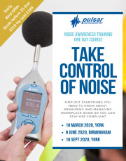 Early Bird Rate on 2020 noise awareness course dates