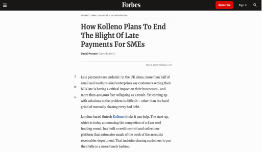 Kolleno on Forbes