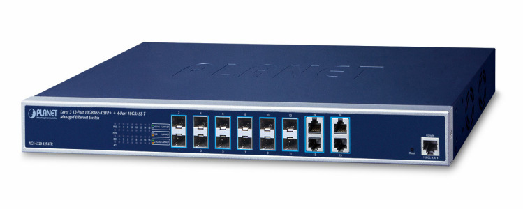 XGS-6320-12X4TR -- Layer 3 12-Port 10GBASE-X SFP+ + 4-Port 10GBASE-T Managed Ethernet Switch