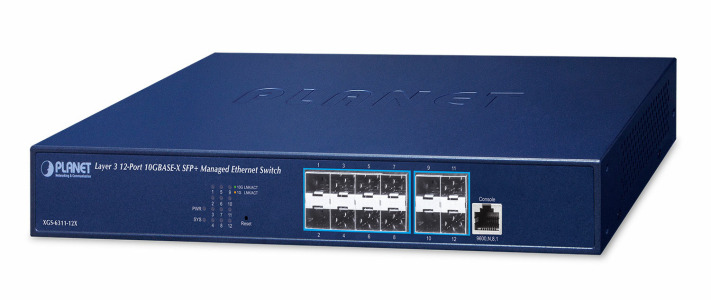 XGS-6311-12X -- Layer 3 12-Port 10GBASE-X SFP+ Managed Ethernet Switch